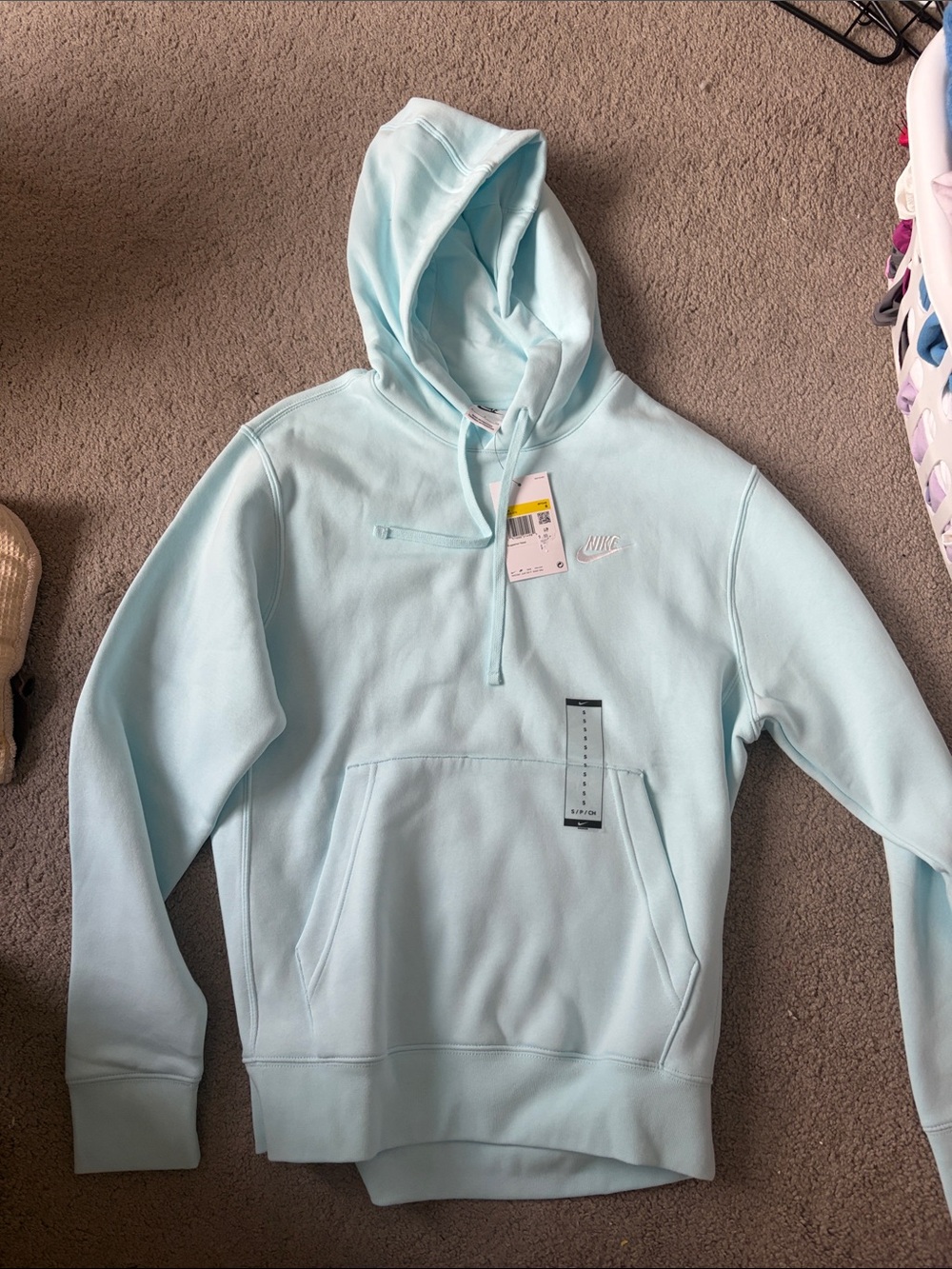 Nike Pastel Blue Hoodie with Hooded Pullover